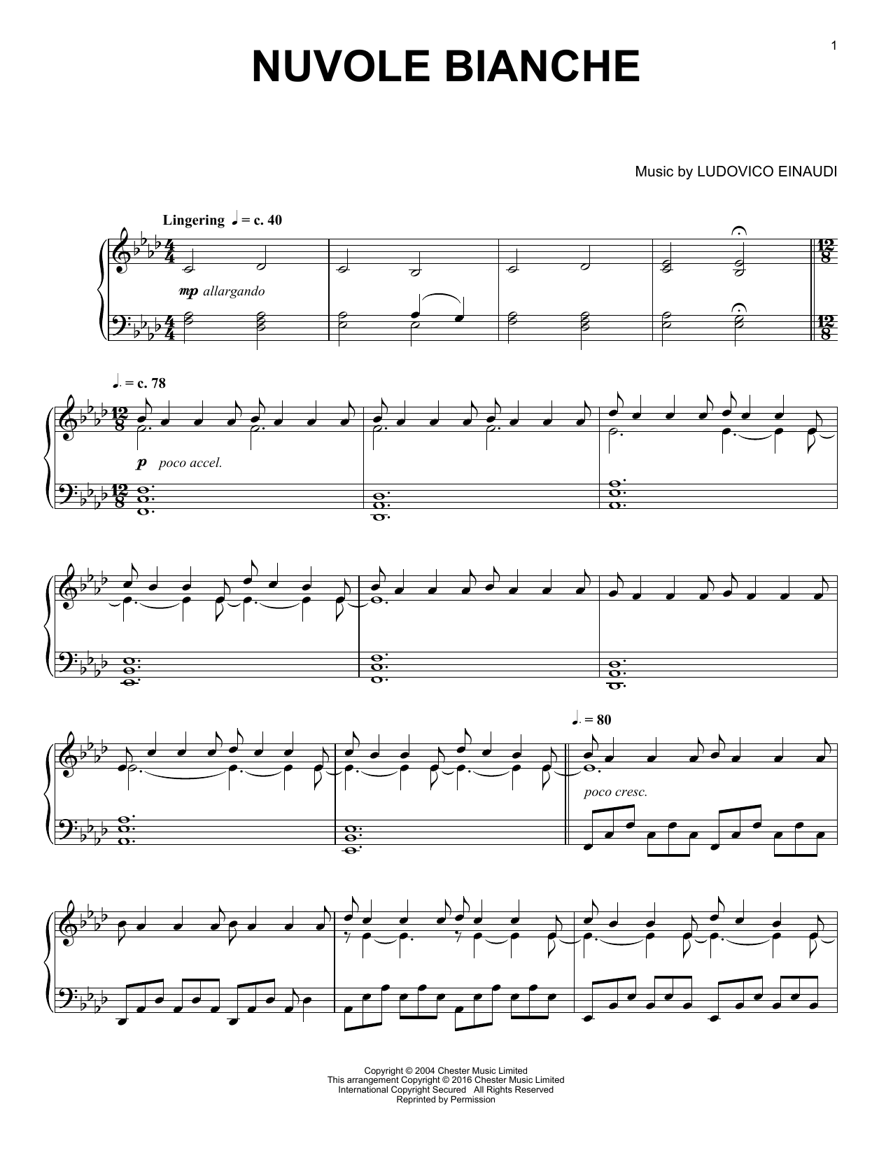 Nuvole Bianche Sheet Music Pdf Rollbaldcircle He trained at the conservatorio verdi. rollbaldcircle